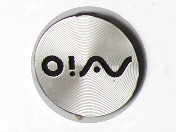 etching metal sticker label 